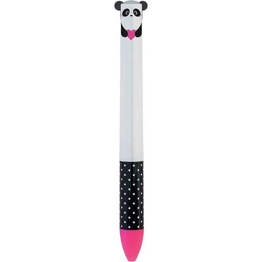 Panda - Bolígrafo click-clack de dos colores, plástico ㅤ