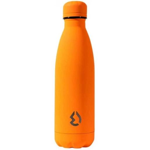 Botella termo en color naranja neón