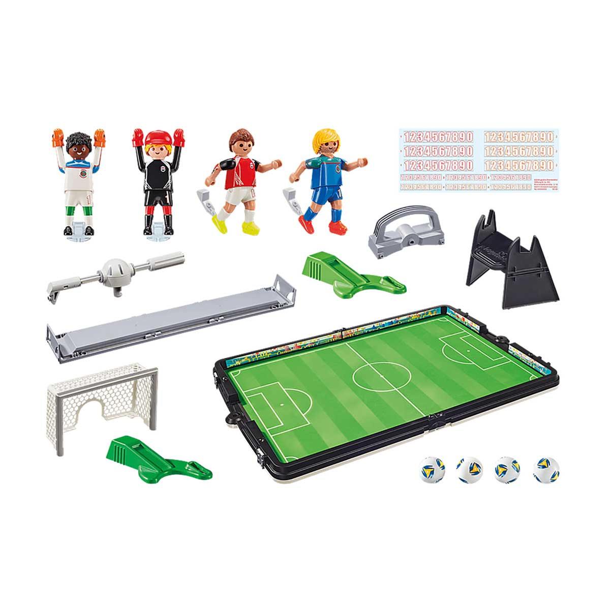 Playmobil - Campo de Fútbol Maletín - 70244, Deportes y acción