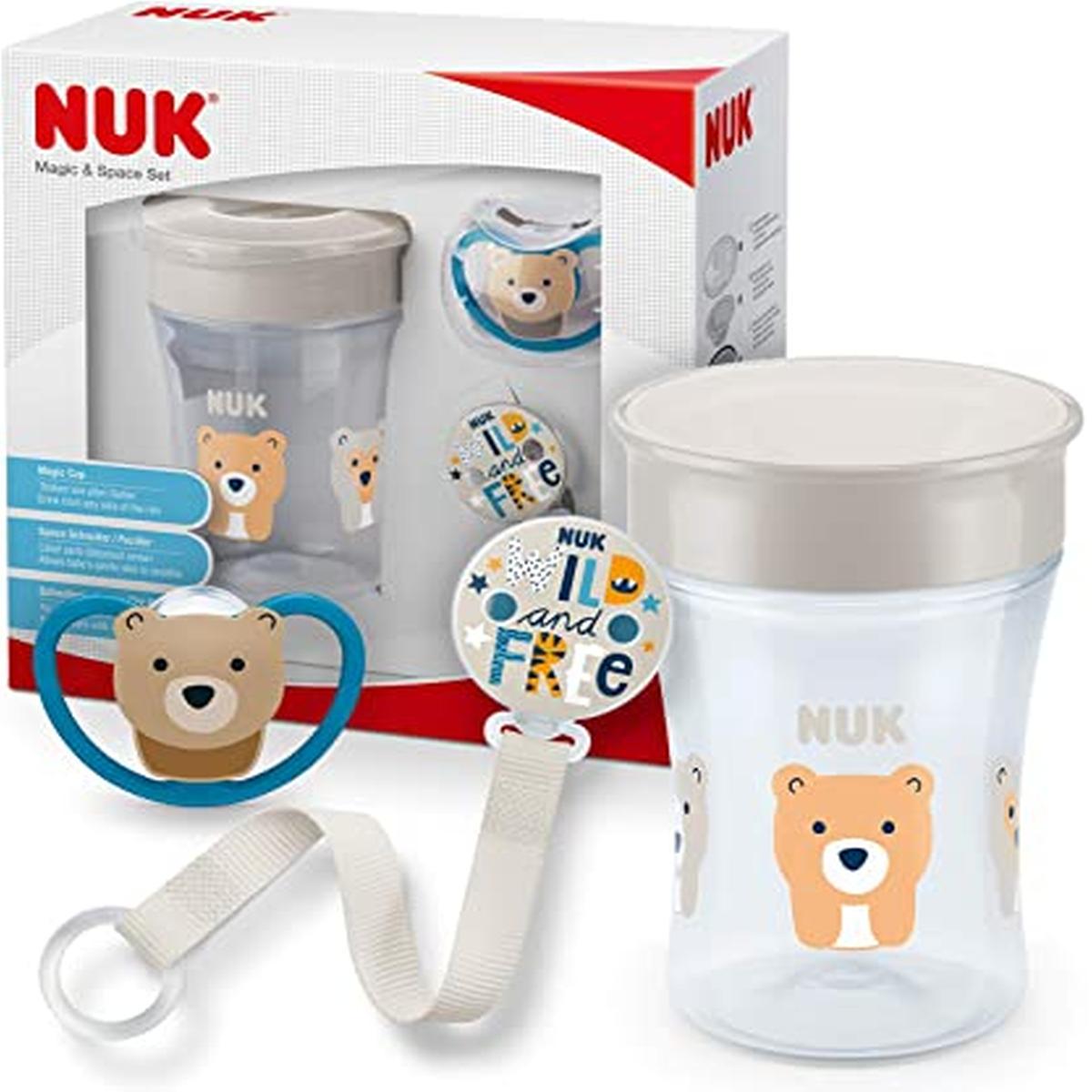 Pensativo sitio mordedura Nuk - Pack Magic Cup Vaso antiderrame + Chupete Space Gris | Tazas |  Toys"R"Us España