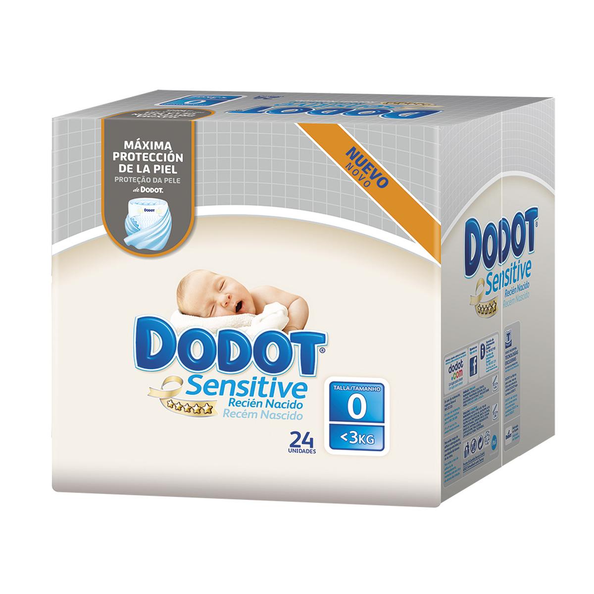 Dodot - Pañales Sensitive Recién Nacido T0 (1.5-2.5 kg) 24 unidades., Recien Nacido