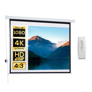 Homcom Pantalla de Proyección Motorizada con Control Remoto 4:3 84"