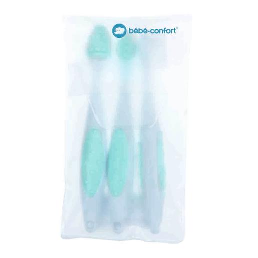 Bébé Confort - Set 3 cepillos de dientes y bolsa de transporte