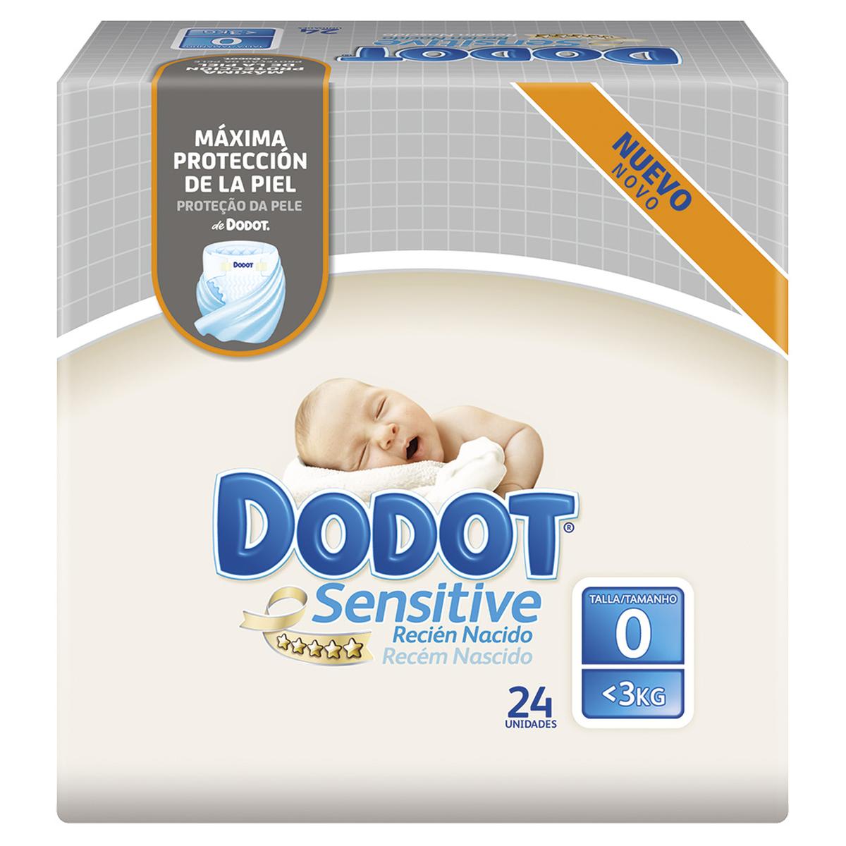 DODOT Sensitive Pañal Infantil Talla 0 (1,5-2,5 kg) 24 Unidades