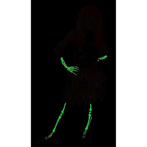 Vestido y medias efecto glow in dark para Halloween, Carnaval, Fiestas y cumpleaños ㅤ