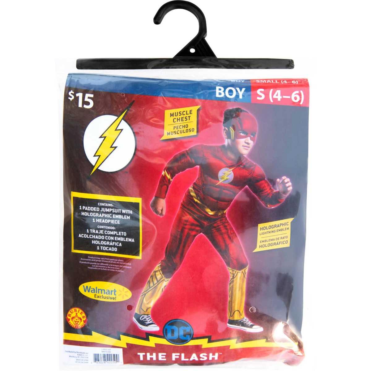DC Cómics - Disfraz Flash clásico con pecho musculoso y máscara para  Halloween y Carnaval ㅤ, Superman