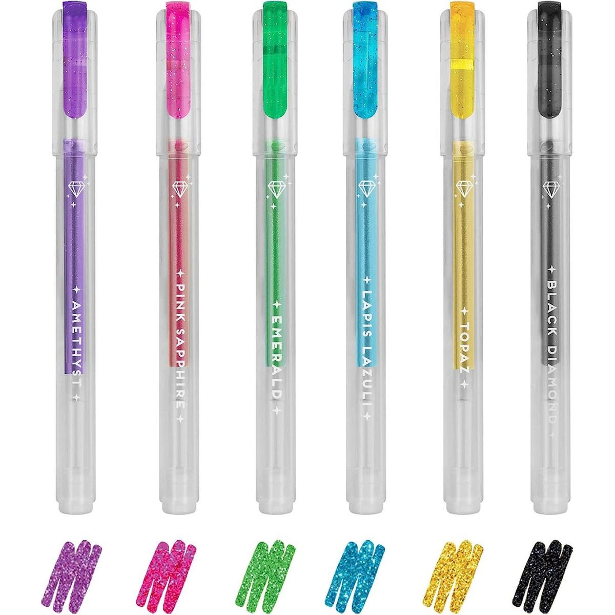 Set de mini bolígrafos de gel con purpurina, multicolor ㅤ, Miscellaneous