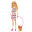 Barbie - Muñeca Barbie con cachorros y accesorios de mascotas ㅤ