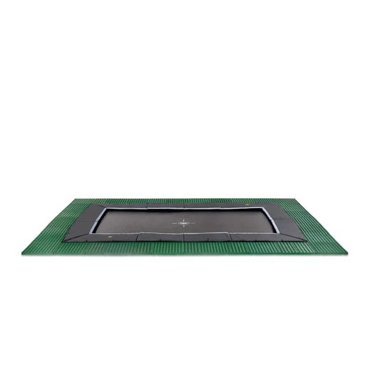 Exit - Cama elástica de suelo Dynamic 275 x 458 cm negro con perímetro de seguridad