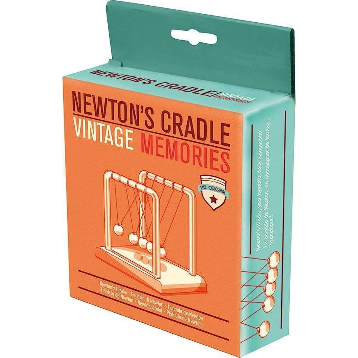 Péndulo de Newton multicolor, material ABS y acero, 9x9 cm, Miscellaneous
