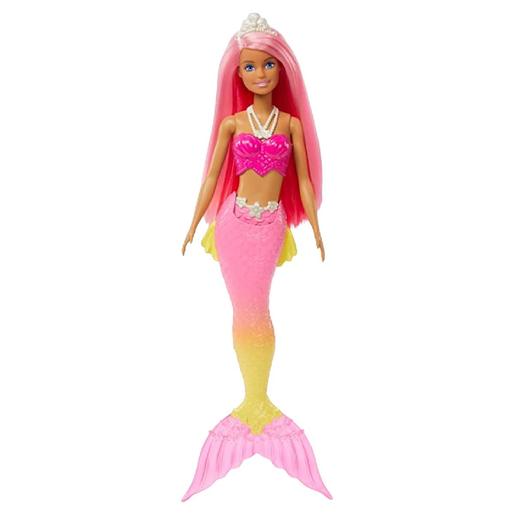 Barbie - Barbie Dreamtopia - Sirena con pelo rosa y corona blanca
