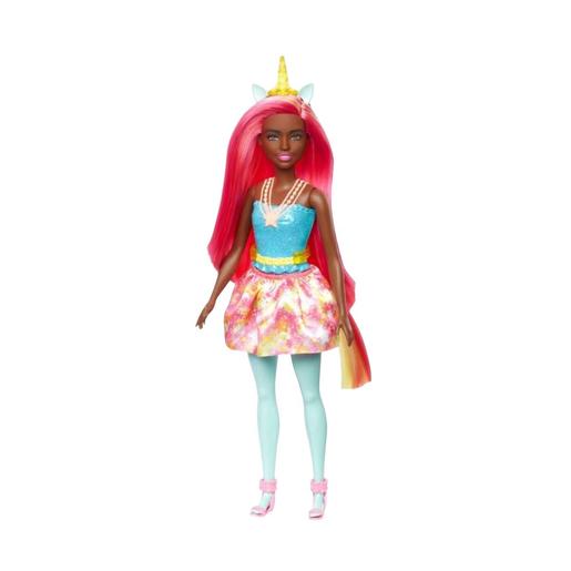 Barbie - Barbie Dreamtopia - Unicornio pelo rosa y amarillo
