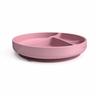 Plato de silicona con ventosa rosa