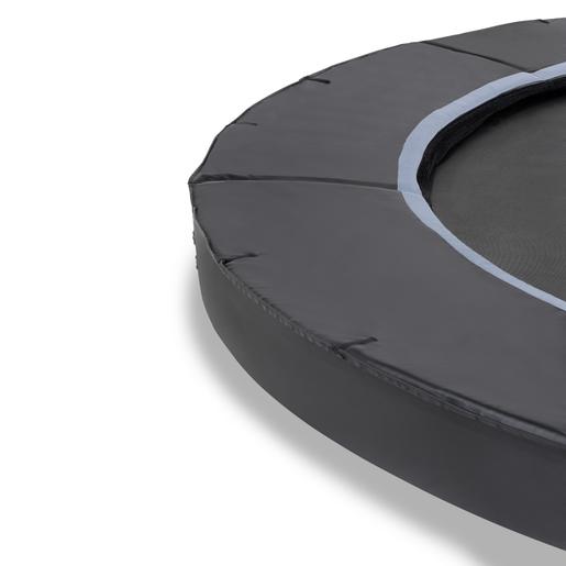 Exit - Cama elástica de suelo Dynamic 305 cm negro con perímetro de seguridad