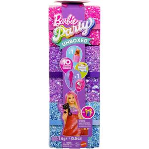 Barbie Party Unboxed Muñeca sorpresa con paleta roja Mattel