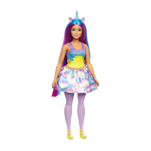 Barbie - Muñeca unicornio con pelo y cuerno azul