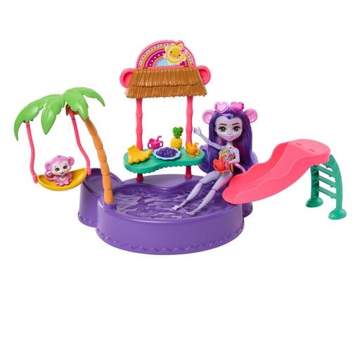 Mattel - Enchantimals - Piscina infantil con tobogán y figuras ㅤ