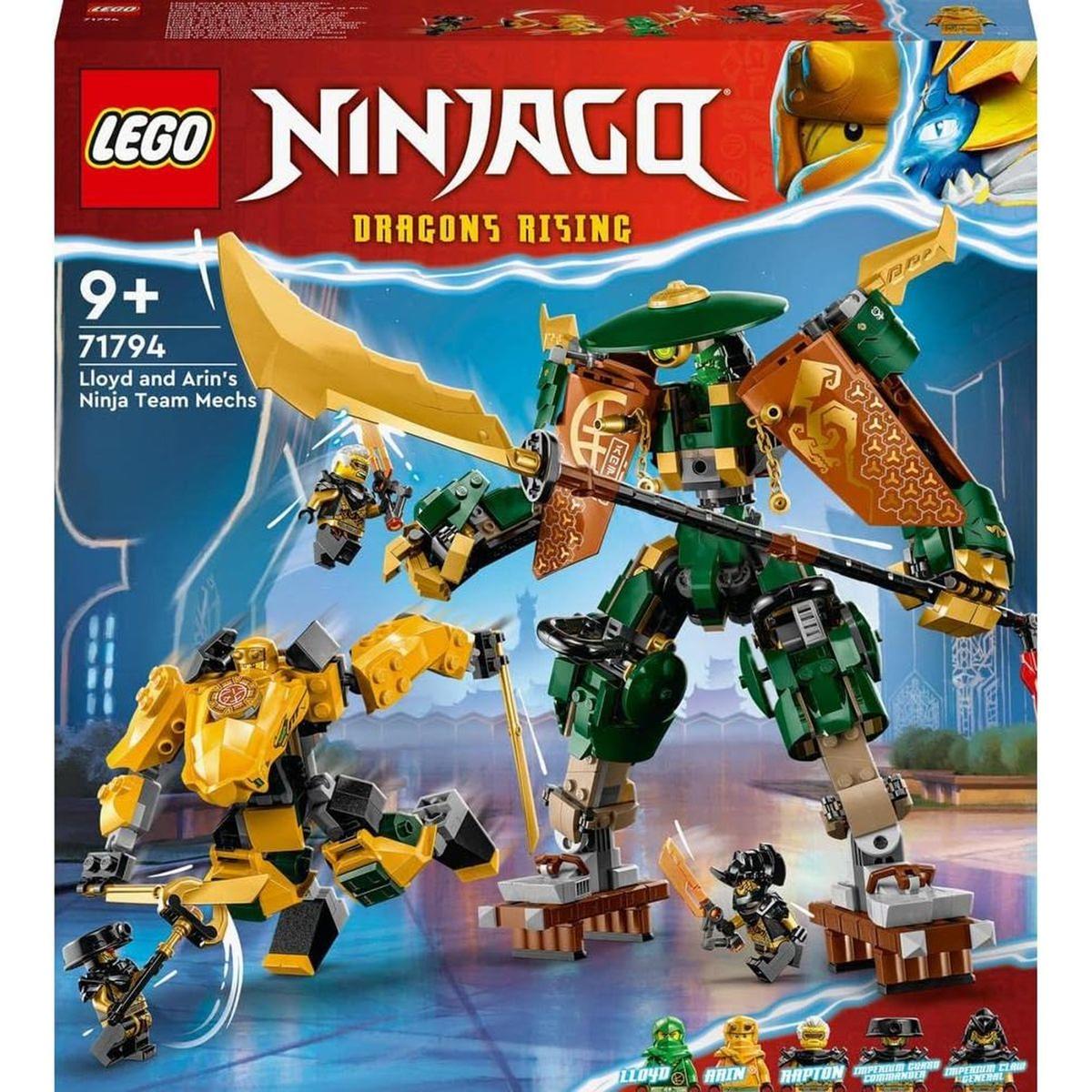 LEGO - Ninjago - Set de construcción Mecas del Equipo Ninja de Lloyd y Arin  con Figuras de Acción Combinables y Minifiguras 71794, Lego Ninjago