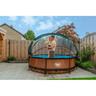EXIT - Piscina Wood redonda 300 cm con cúpula y bomba de filtro