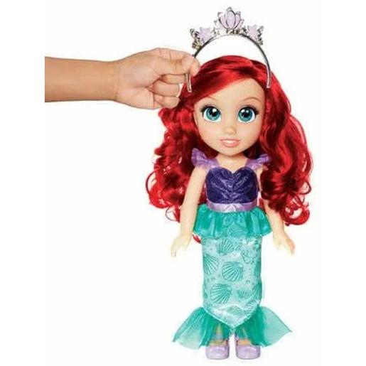 Disney - Princesas Disney - Muñeca grande articulada Ariel de 38 cm con vestido y tiara extraíbles ㅤ