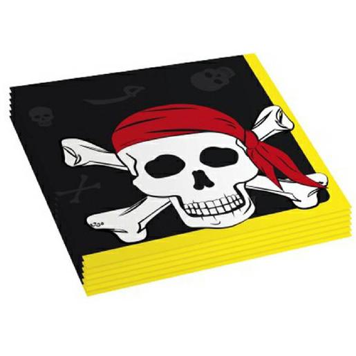 Pack 20 servilletas de papel - Calavera Pirata