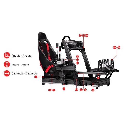 Next Level Racing Cockpit Aluminium Simulator para sillón Gaming Wheel Plate Edition