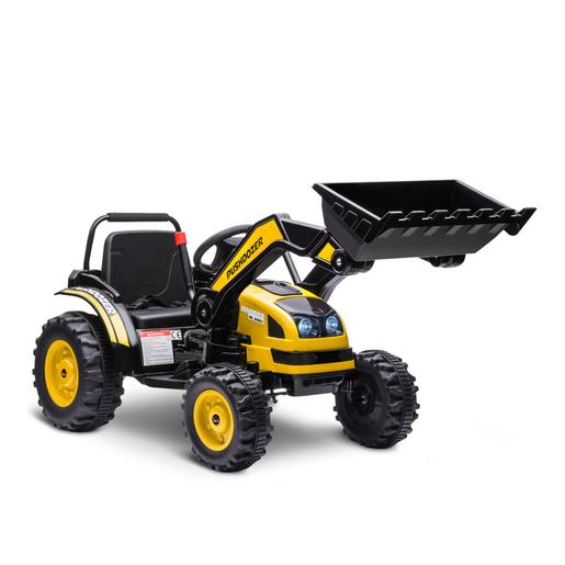 Homcom - Excavadora Tractor Vehículo de batería Amarillo