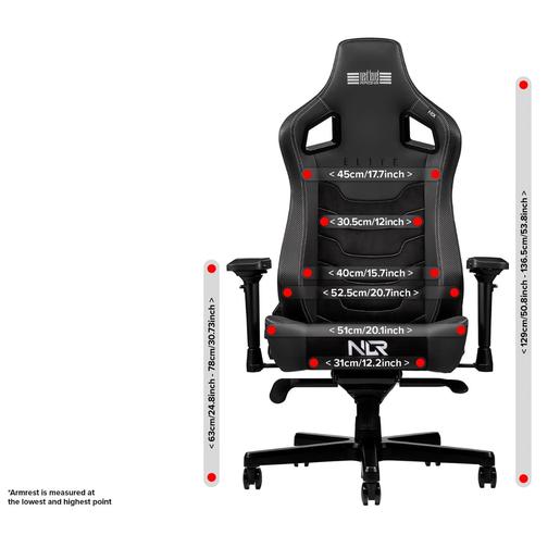 Next Level Racing - Elite Chair Black Leather & Suede Edition
