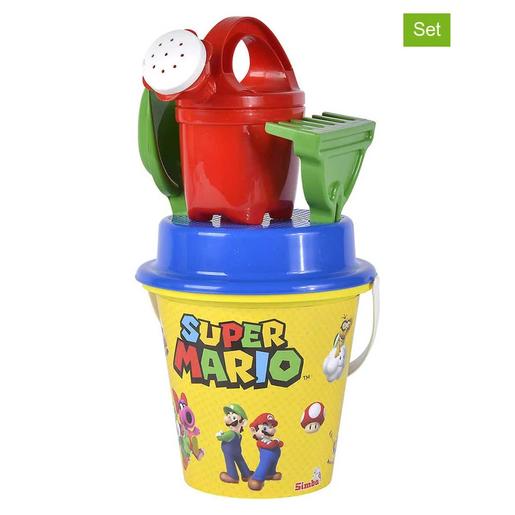 Simba - Super Mario - Playa Super Mario con cubo, pala, rastrillo y regadera
