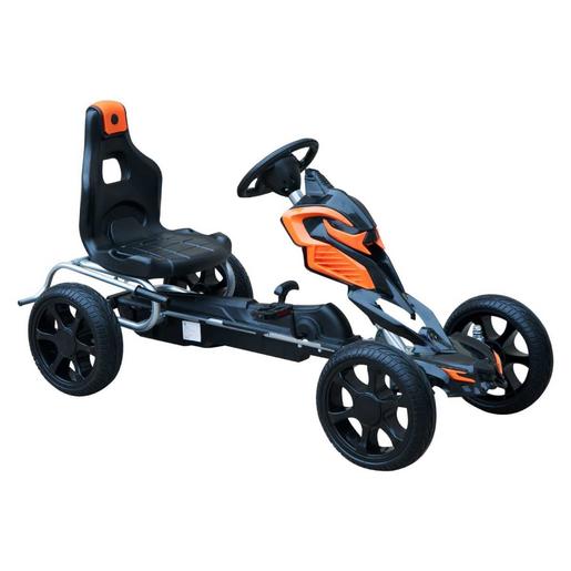Homcom - Go Kart Racing Deportivo Negro y Naranja