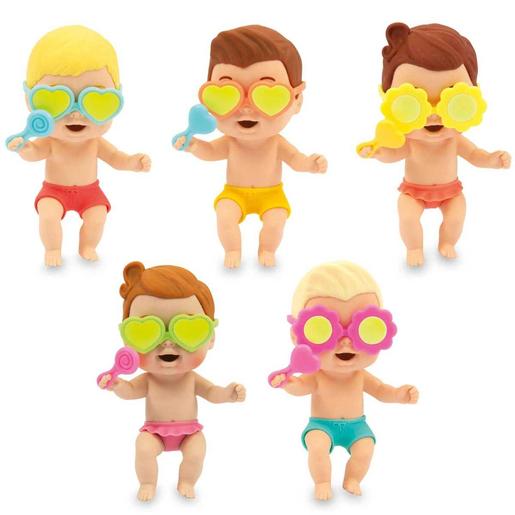 Famosa - Muñecos bebé 11cm Beach Time con bañador, gafas sol flor o corazón, cambian de color (Varios modelos)
