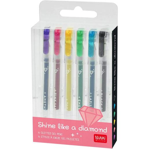 Set de mini bolígrafos de gel con purpurina, multicolor ㅤ, Miscellaneous