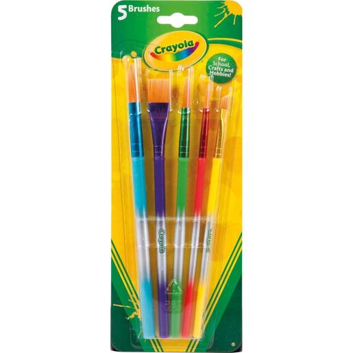Crayola - Set de 5 pinceles surtidos multicolor para proyectos creativos