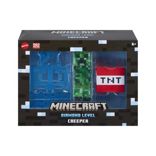 Minecraft - Figura articulada Creeper Nível Diamante com acessórios ㅤ