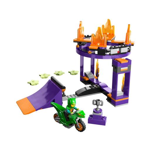 LEGO - Desafío acrobático 2 en 1: rampa, aro y moto de dinosaurio en estilo LEGO City, 60359