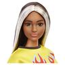 Barbie - Muñeca fashionista - Top con llamas y falda a cuadros