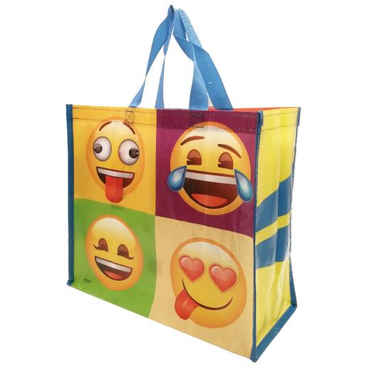 Bolsa de rafia con mosaico de emojis