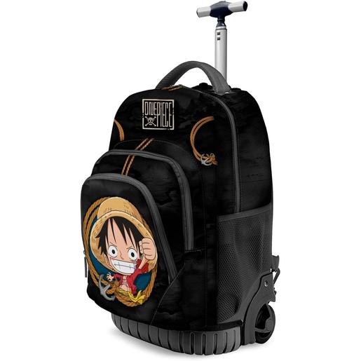 One Piece - Mochila Trolley Escolar Amplia Ruedas Resistente ㅤ