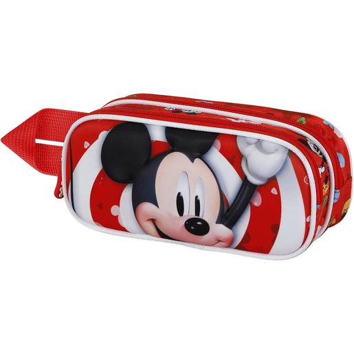 Disney - Mickey Mouse - Estuche portatodo doble 3D rojo ㅤ