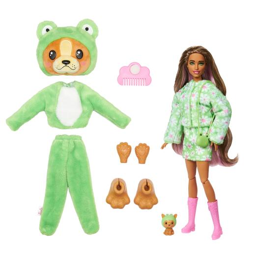 Barbie - Boneca Surpresa com Traje de Cachorro Rã e Acessórios (Vários modelos) ㅤ