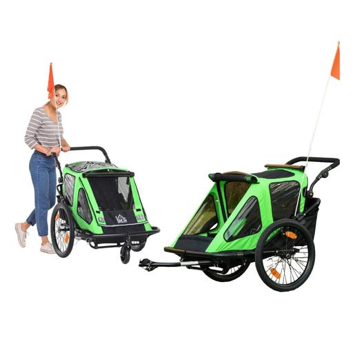 Homcom - Remolque carrito infantil para bicicleta