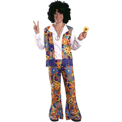 Rubie's - Disfraz de Hippie con estampado floral para hombre Talla única ㅤ