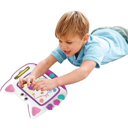Cefa Toys - Pizarra magnética de casa de muñecas con colores y tampones ㅤ