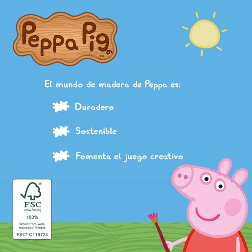 Peppa Pig - Escuela de madera con figuras