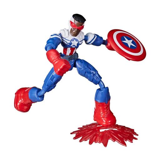 Los Vengadores - Figura Bend and Flex Capitán América Falcon 15 cm
