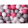 MeowBaby - Piscina redonda de bolas gris 90 x 30 cm con 200 bolas blanco/gris/rosa oscuro