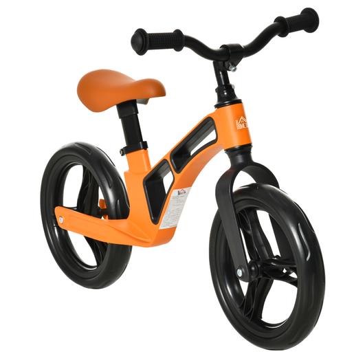 Homcom - Bicicleta de equilibrio regulable sin pedales naranja