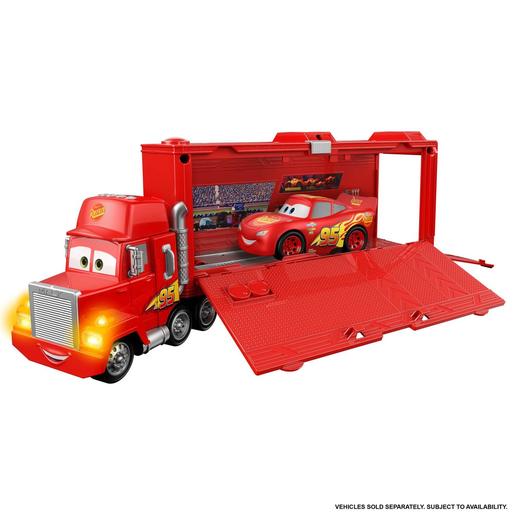 Disney - Cars - Camión parlanchín con luces y sonidos para almacenar coches de juguete HHL85