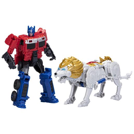Hasbro - Transformers - Pack Doble Combiners Bestias Despertar - Figura Optimus Prime 12.5 cm ㅤ