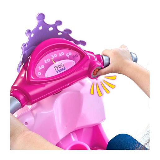 Feber - Moto infantil eléctrica rosa de 3 ruedas - Scooty Little Princess
